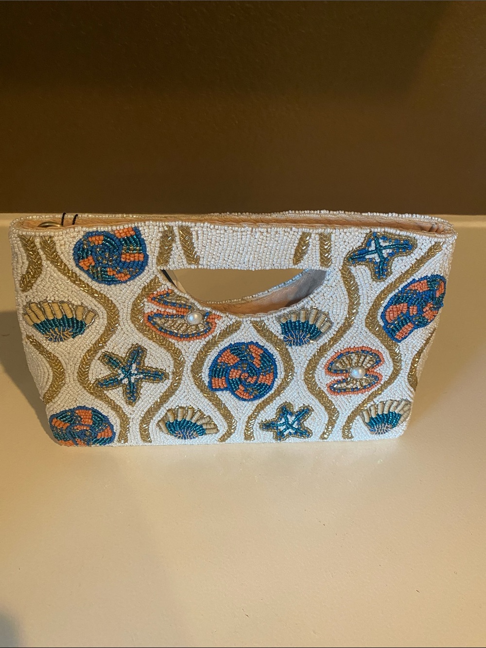 America & Beyond Hand-Beaded Coastal Clutch / crossbody